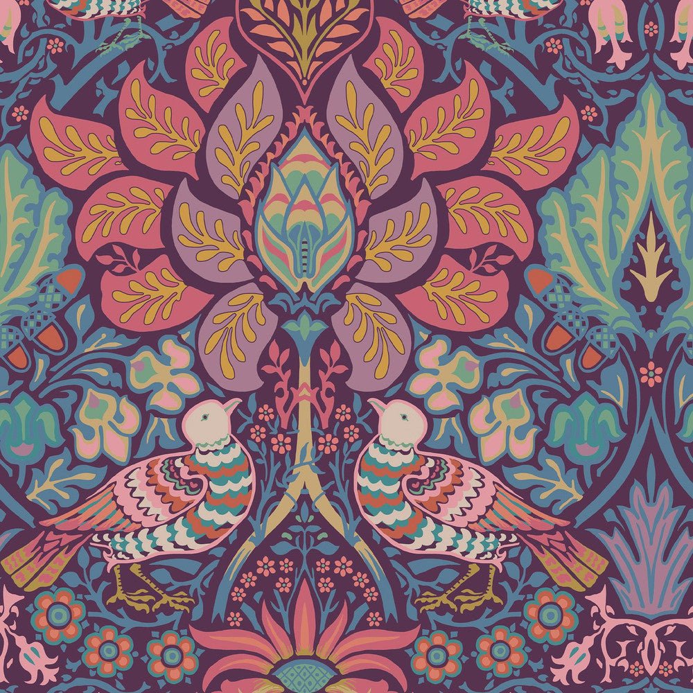 Dove & Rose Wallpaper - Carnival - 140478 - William Morris - Premier Wallcovering