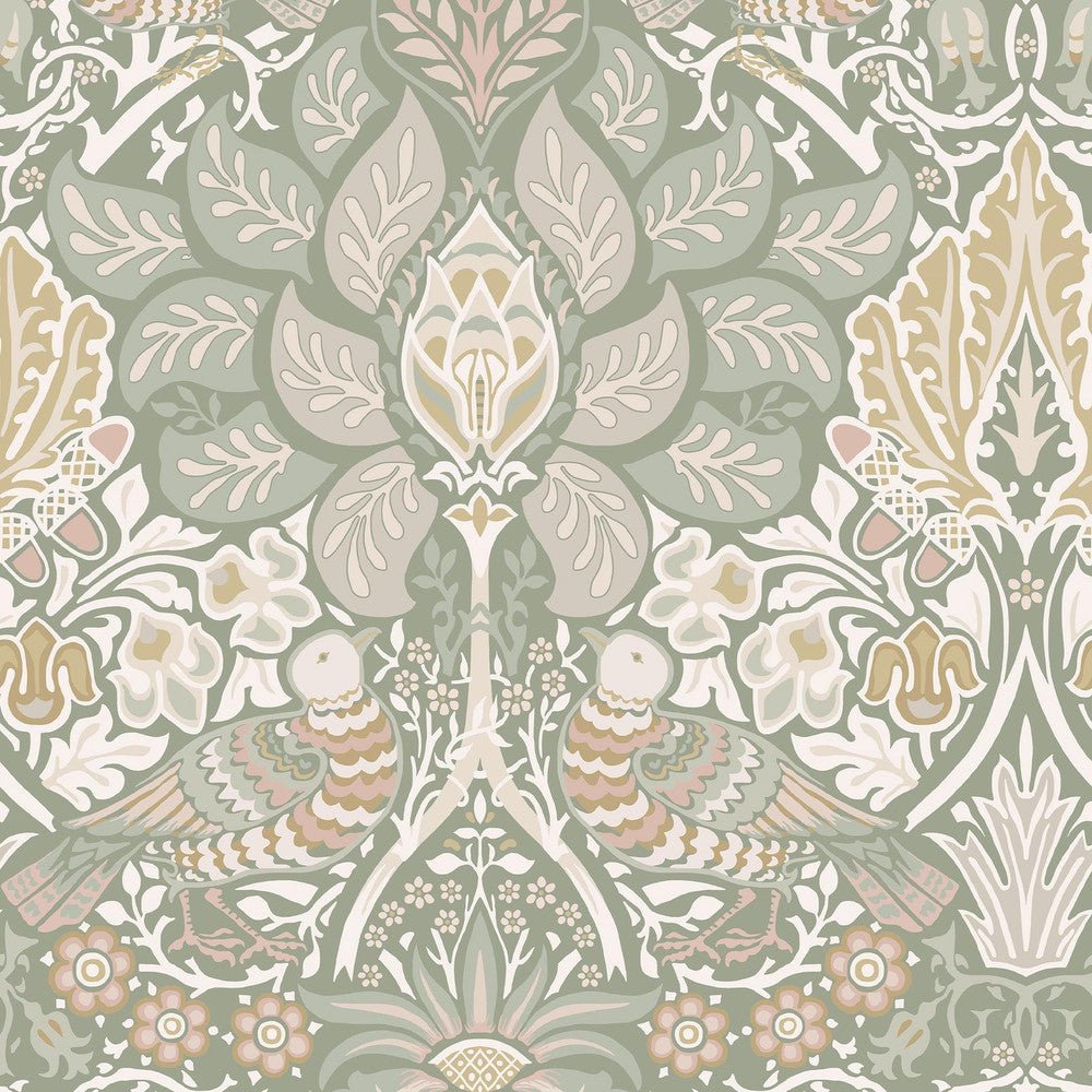 Dove & Rose Wallpaper - Spring Garden - 140482 - William Morris - Premier Wallcovering