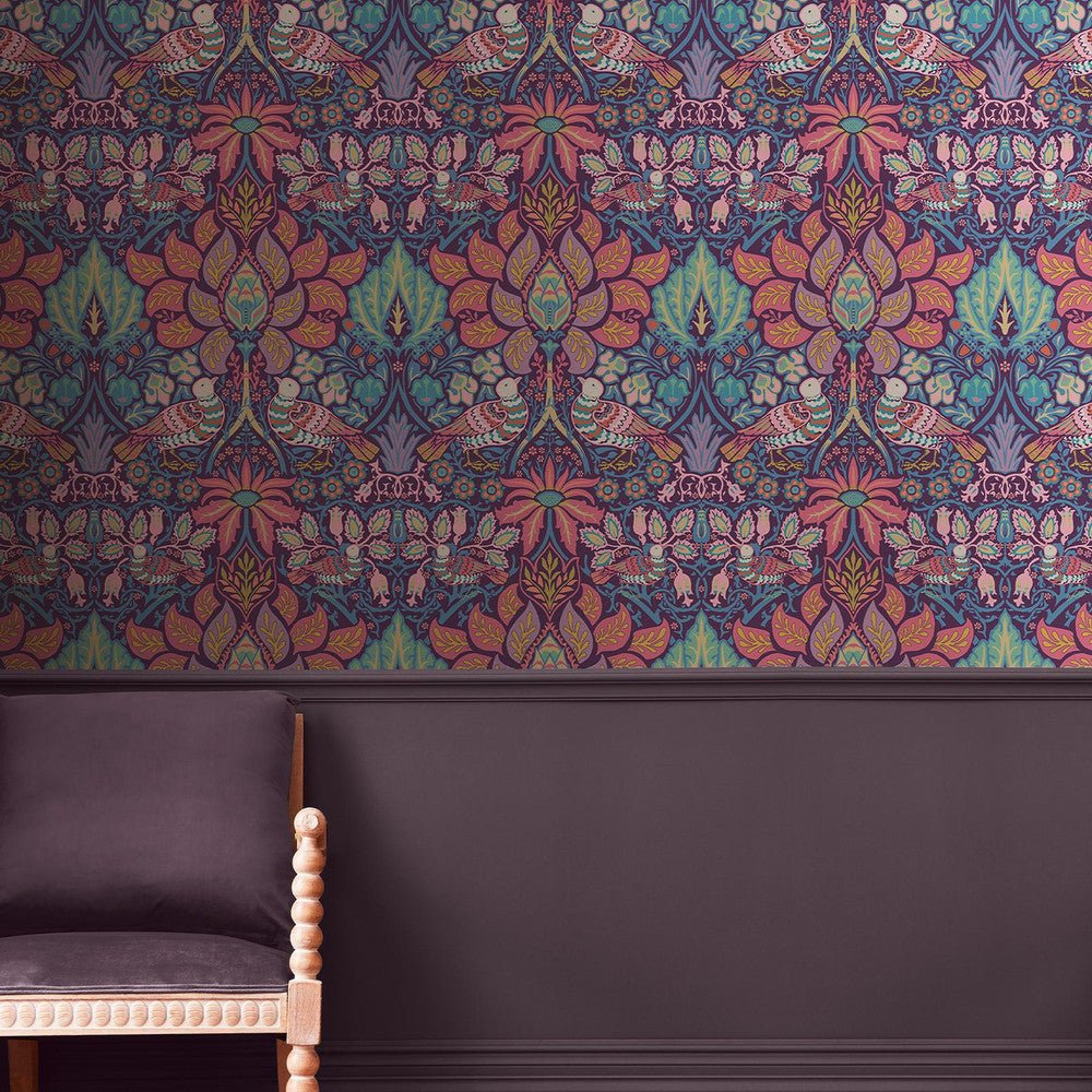 Dove & Rose Wallpaper - Carnival - 140478 - William Morris - Premier Wallcovering