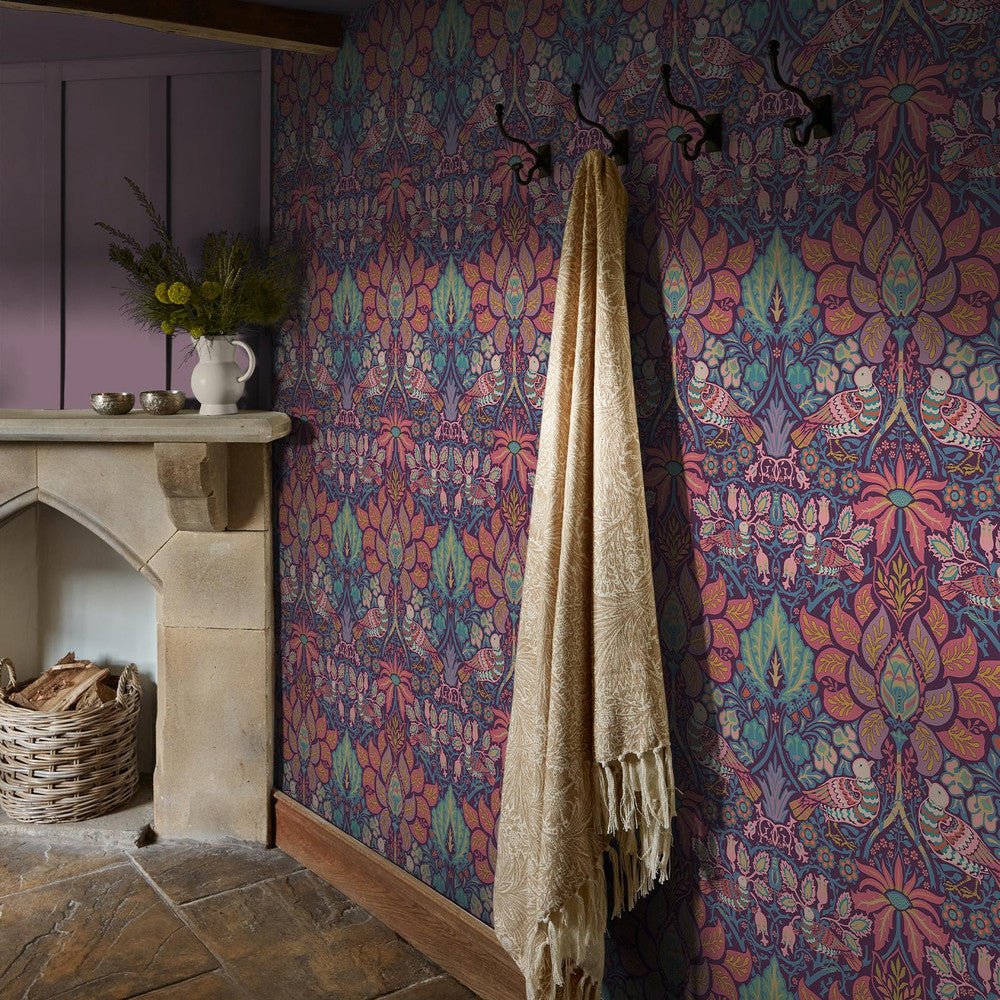 Dove & Rose Wallpaper - Carnival - 140478 - William Morris - Premier Wallcovering
