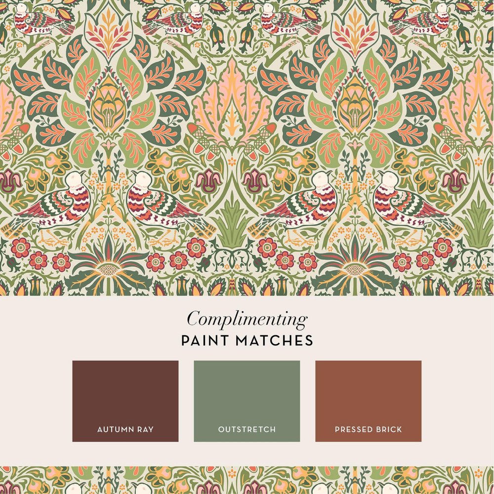 Dove & Rose Wallpaper - Olive - 140481 - William Morris - Premier Wallcovering