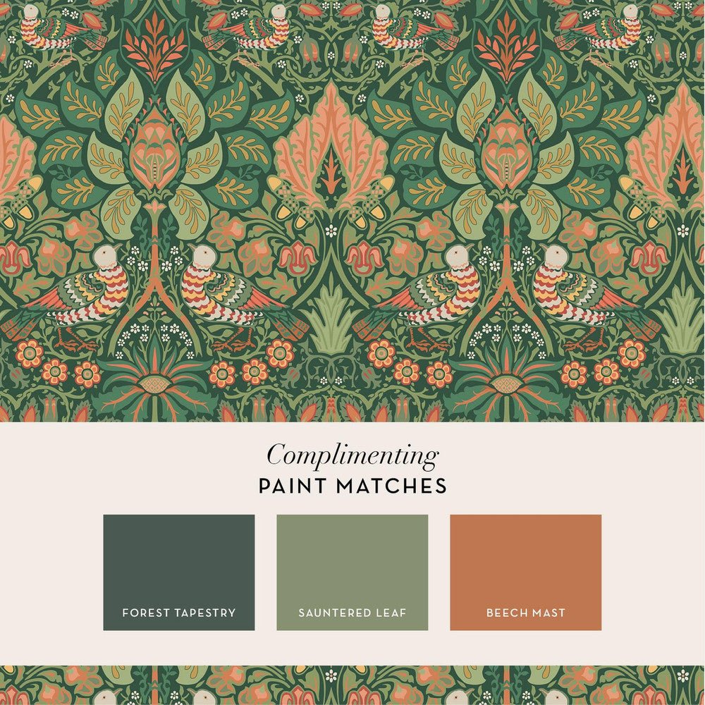 Dove & Rose Wallpaper - Woodland - 140480 - William Morris - Premier Wallcovering