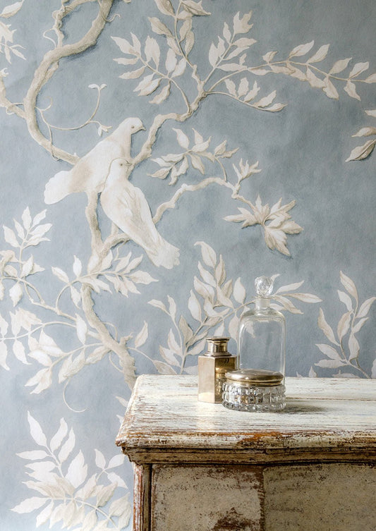 Doves Wallpaper - Rock Dove - Lewis & Wood - Premier Wallcovering