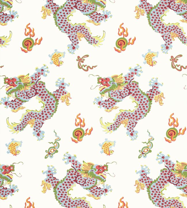 Dragon Dance Wallpaper - Multi - AT23179 - Anna French - Premier Wallcovering