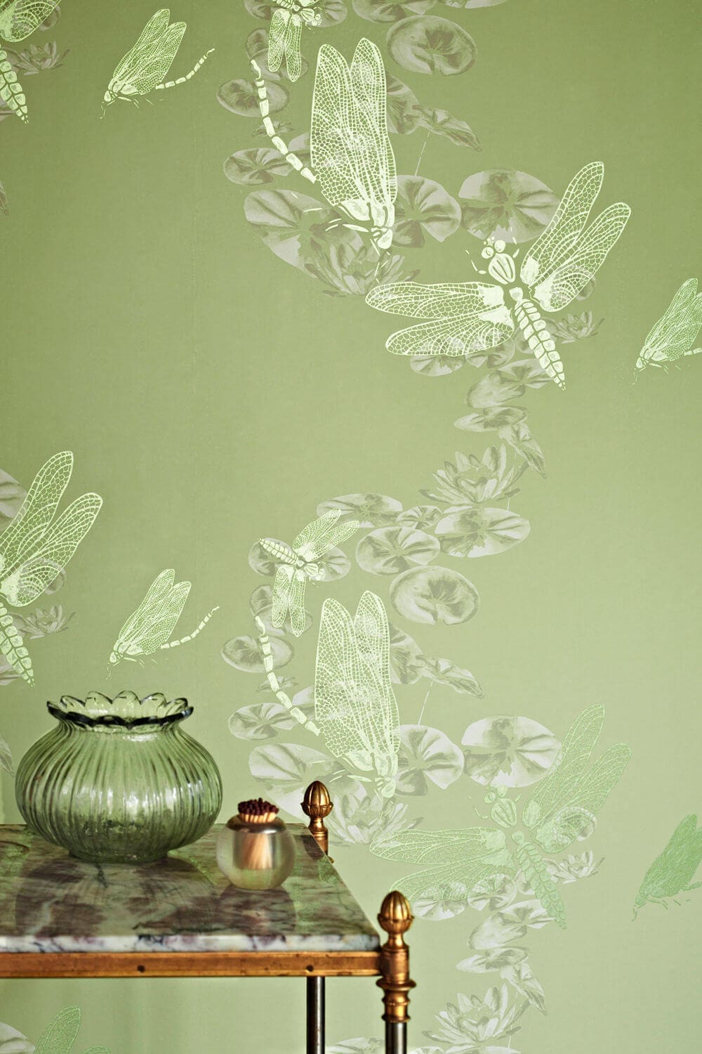 Dragonfly Wallpaper - Apple Green - BG0600202 - Barneby Gates - Premier Wallcovering