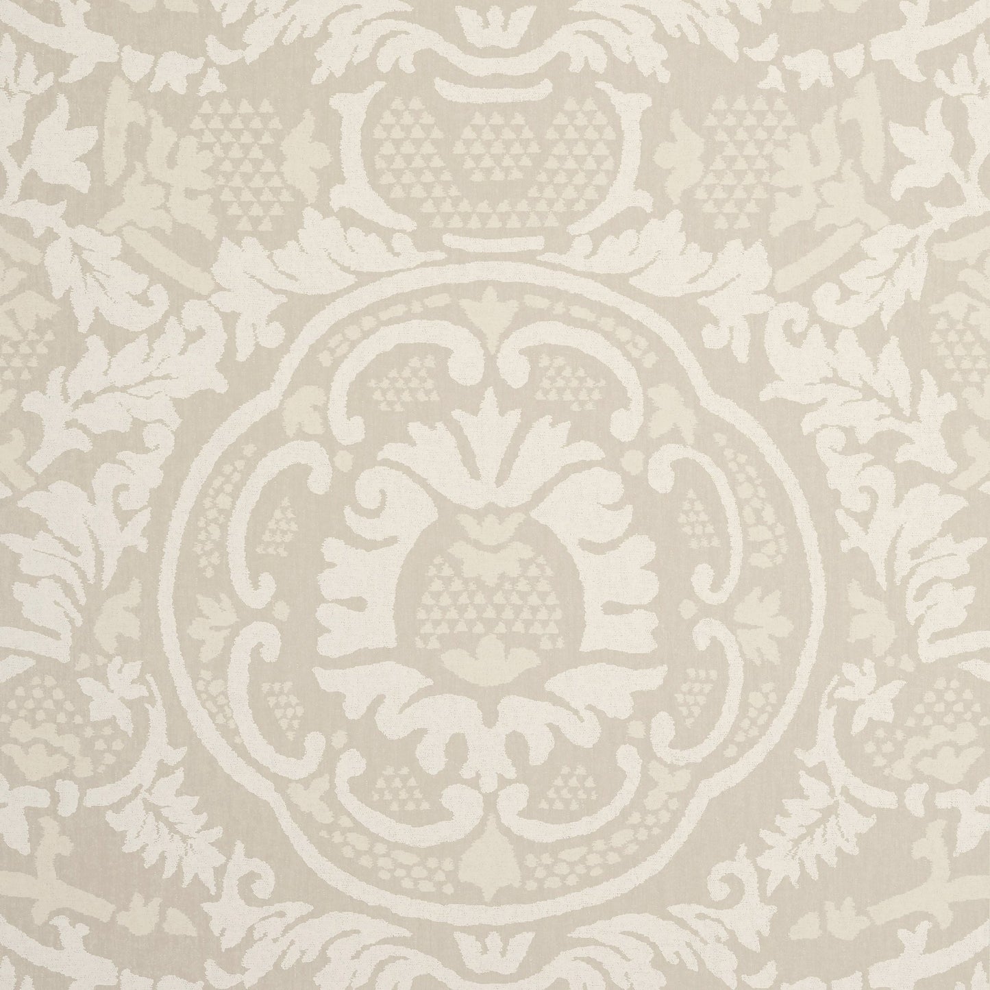 Earl Damask Wallpaper - Flax - Thibaut - T10841 - Premier Wallcovering