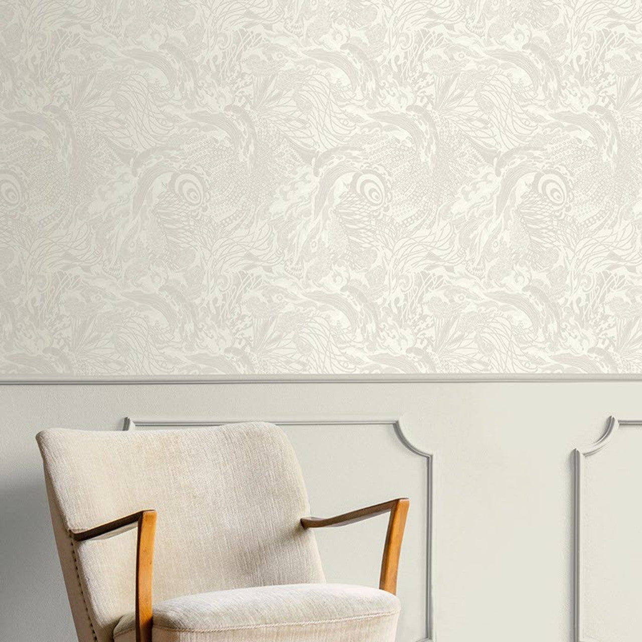Eastern Tide Fantasia Wallpaper - White/Cream - Ted Baker - 12612 - Premier Wallcovering