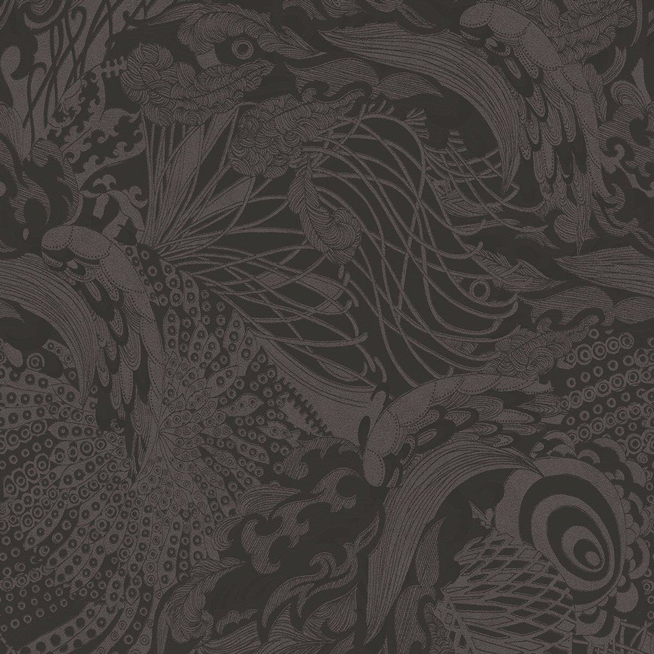 Eastern Tide Fantasia Wallpaper - Black/Suede - Ted Baker - 12610 - Premier Wallcovering