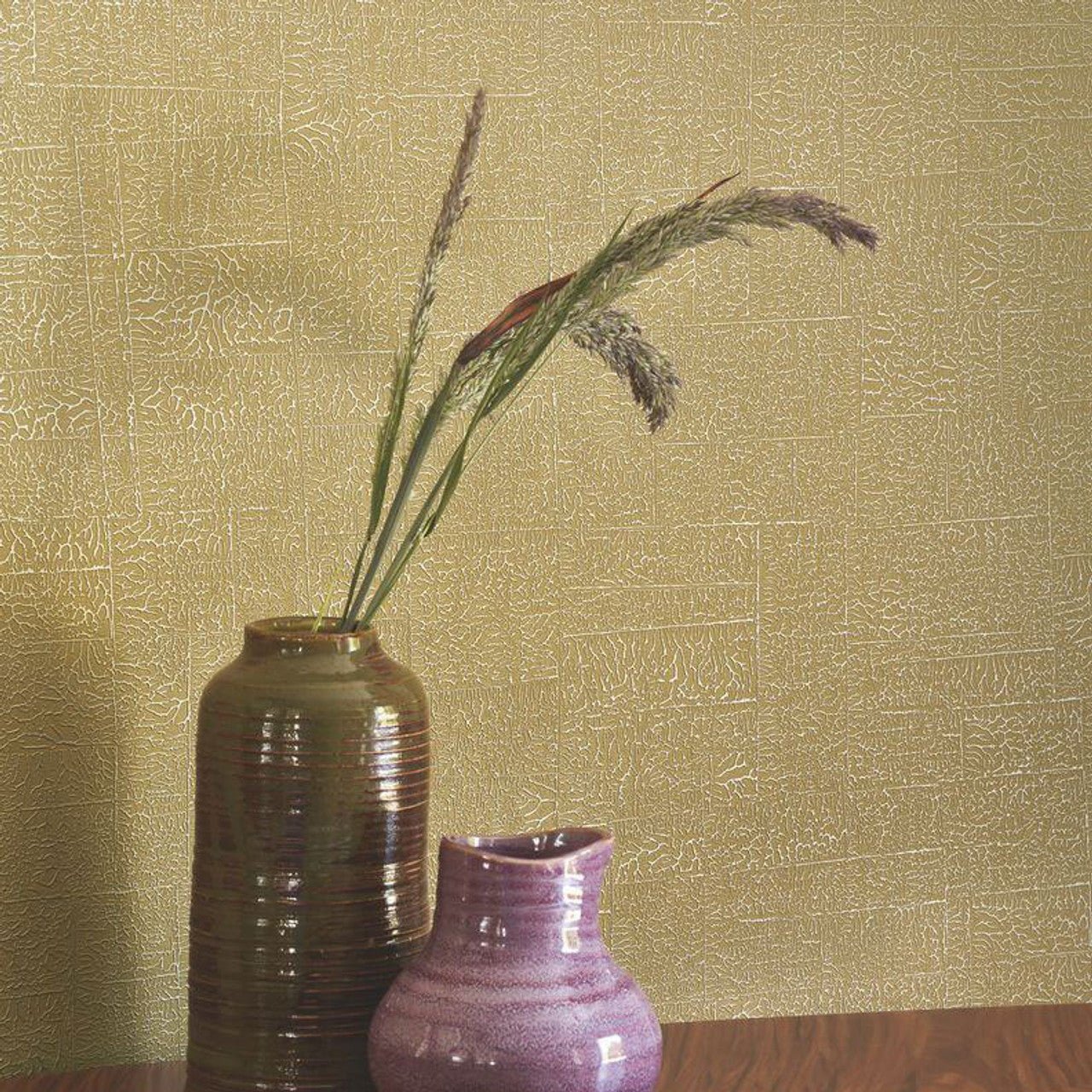 Ecume Sentier Des Dunes Wallpaper - Olive - Casadeco - 200967736 - Premier Wallcovering