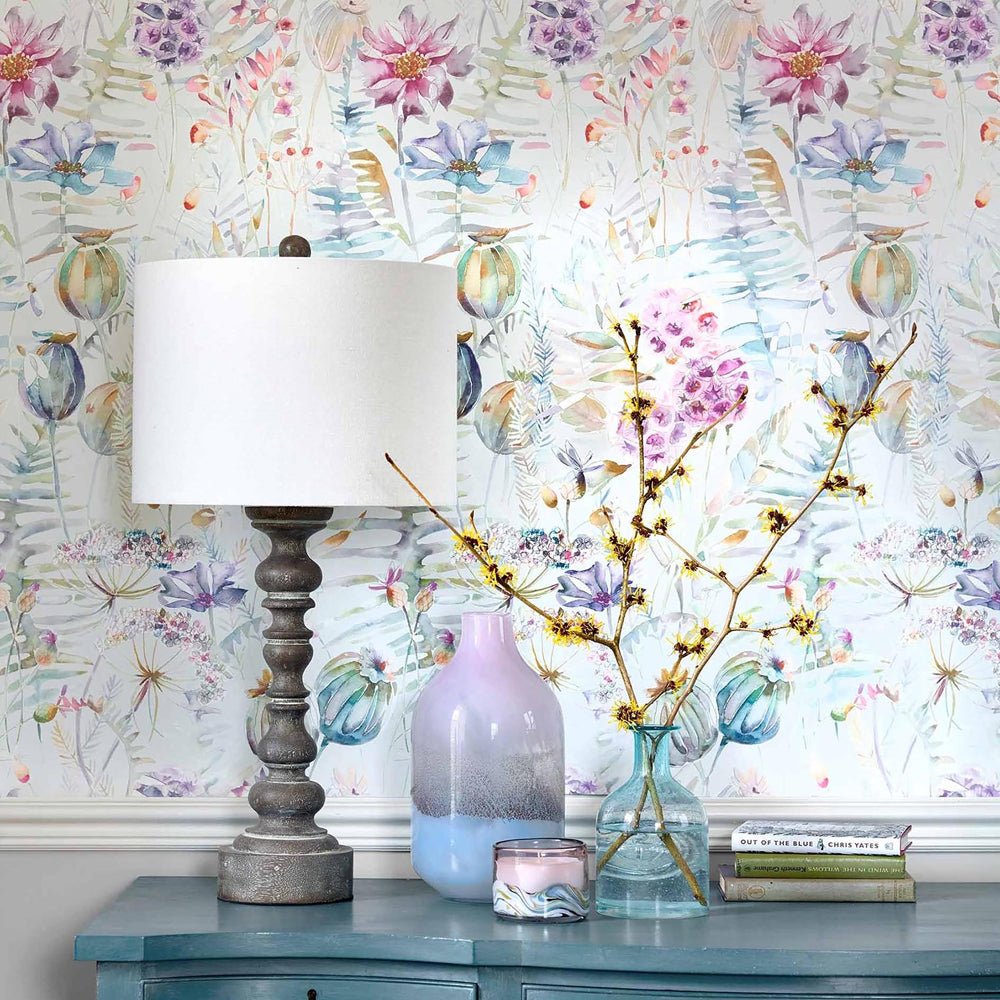 Edenmuir Wallpaper - Raspberry - Voyage Maison - EDENMUI/WPO/RAS - Premier Wallcovering