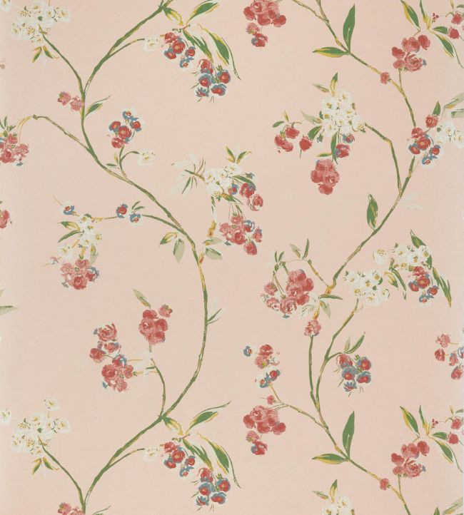 Edo Bloom Wallpaper - Blush On Pearl - Anna French - AT16155 - Premier Wallcovering