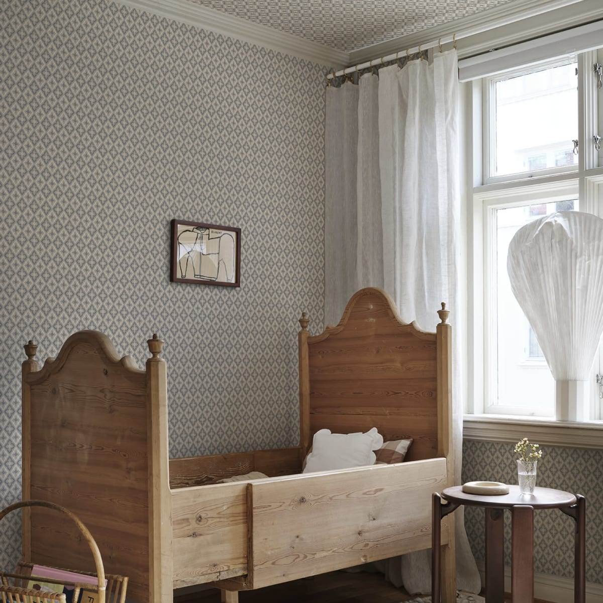 Edvin Wallpaper - Indigo Blue - Sandberg - S10456 - Premier Wallcovering