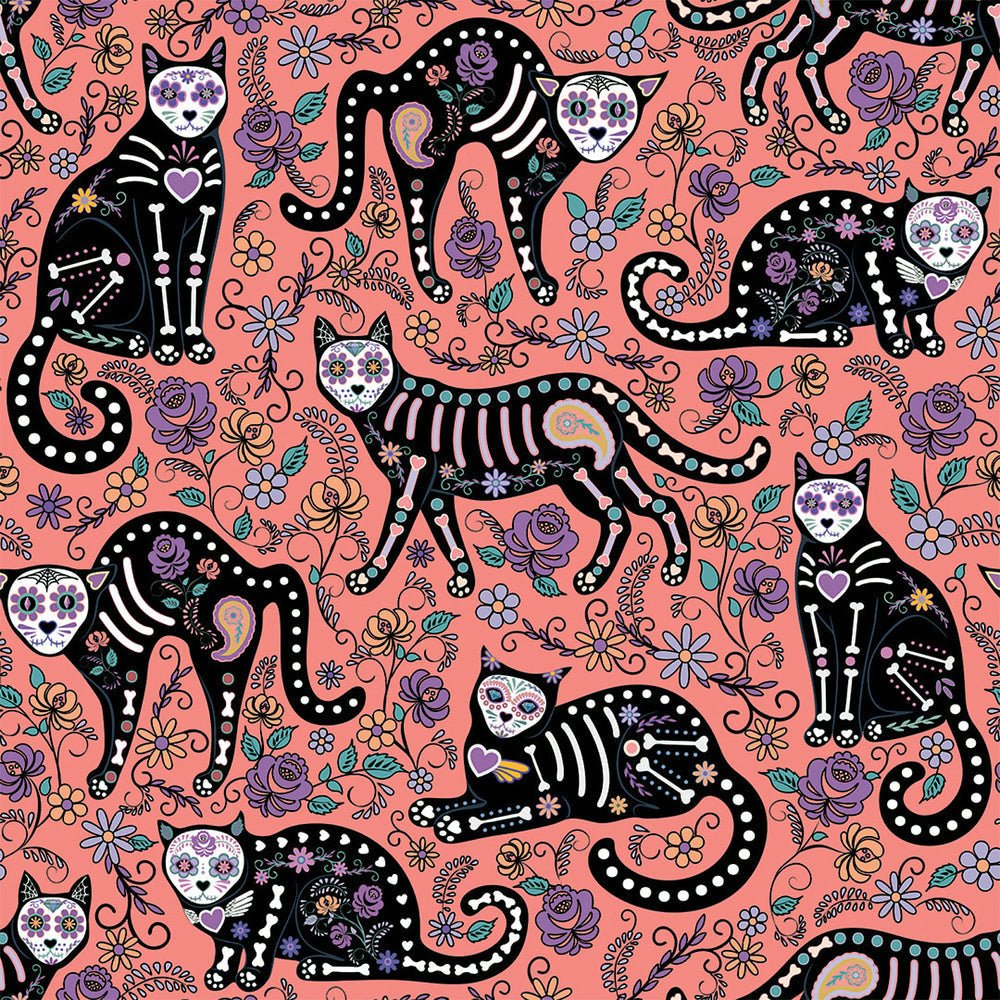El Gato Wallpaper - Peachy Pink - Lust Home - LH900499 - Premier Wallcovering