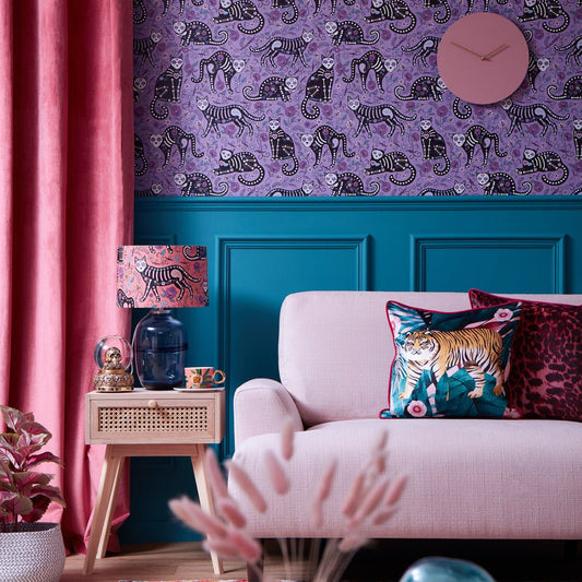 El Gato Wallpaper - Mauve - Lust Home - LH900498 - Premier Wallcovering