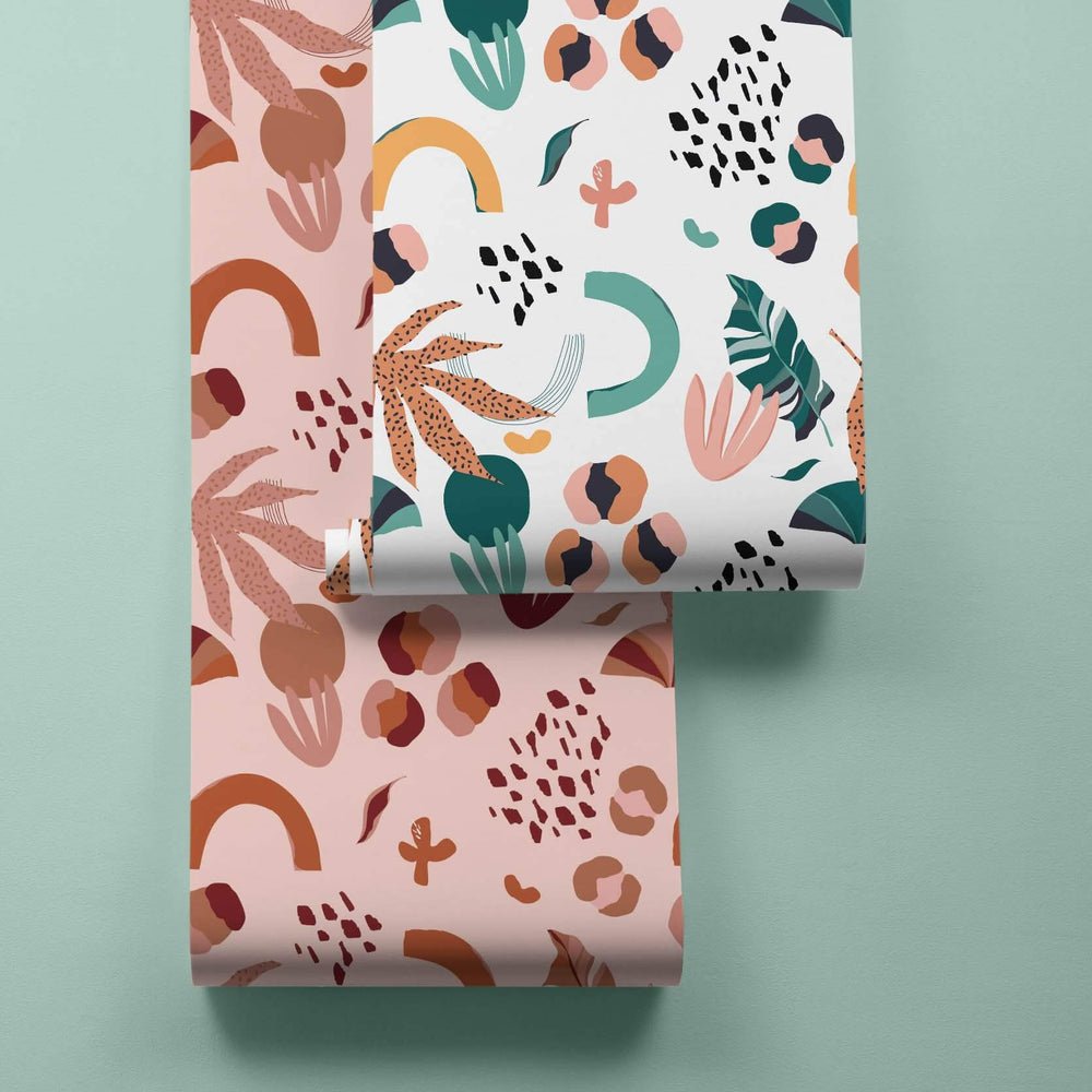 El Salvador Wallpaper - Terracotta, Duck Egg & Mustard - Lust Home - LH900097 - Premier Wallcovering