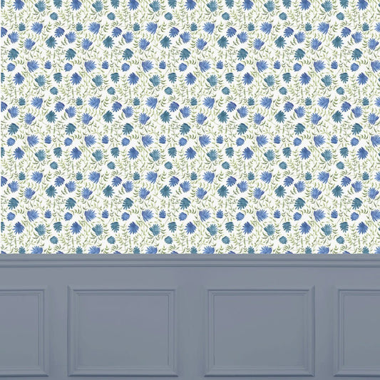 Elai Wallpaper - Denim - Voyage Maison - ELAI/WPO/DEN - Premier Wallcovering