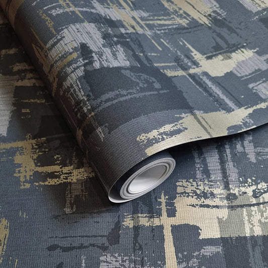 Eleanora Geo Wallpaper - Navy - Holden Décor - 91580 - Premier Wallcovering