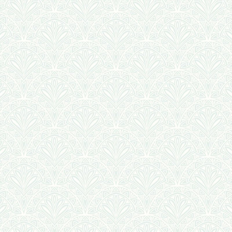 Elegance Ditsy Deco Fan Wallpaper - Sky - Hoopla Walls - HWA1268W - Premier Wallcovering