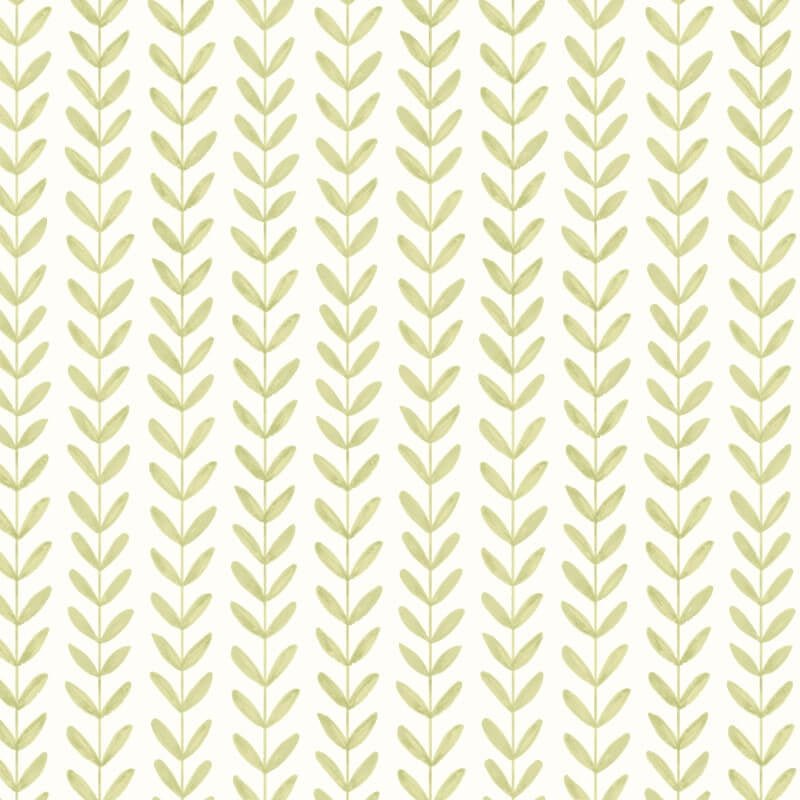 Elegance Ditsy Leaf Stripe Wallpaper - Apple - Hoopla Walls - HWA1226W - Premier Wallcovering