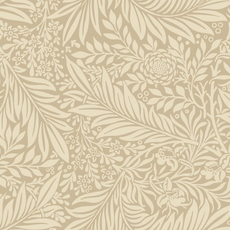 Elegance Leaf Vine Wallpaper - Straw - Hoopla Walls - HWA1234W - Premier Wallcovering