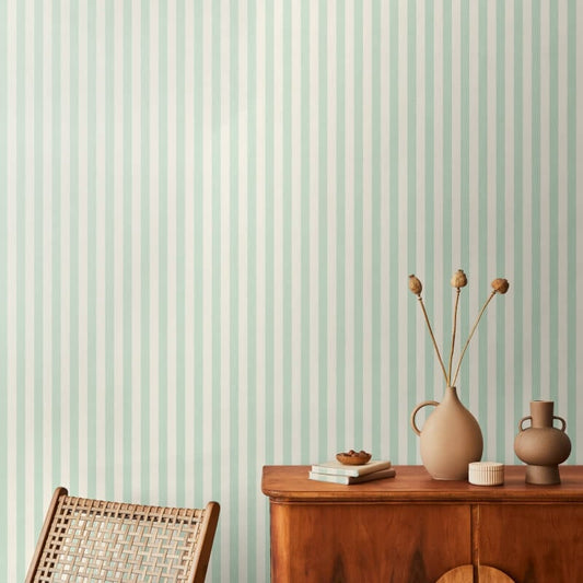 Elegance Shadow Stripe Wallpaper - Duck Egg - Hoopla Walls - HWA1248W - Premier Wallcovering