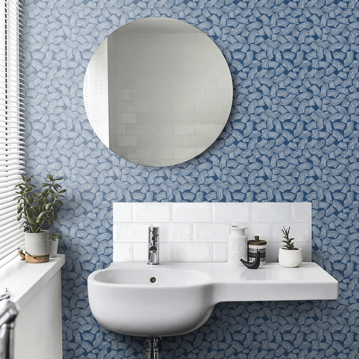 Elements Wallpaper - Indigo - Ohpopsi - GHS50164W - Premier Wallcovering