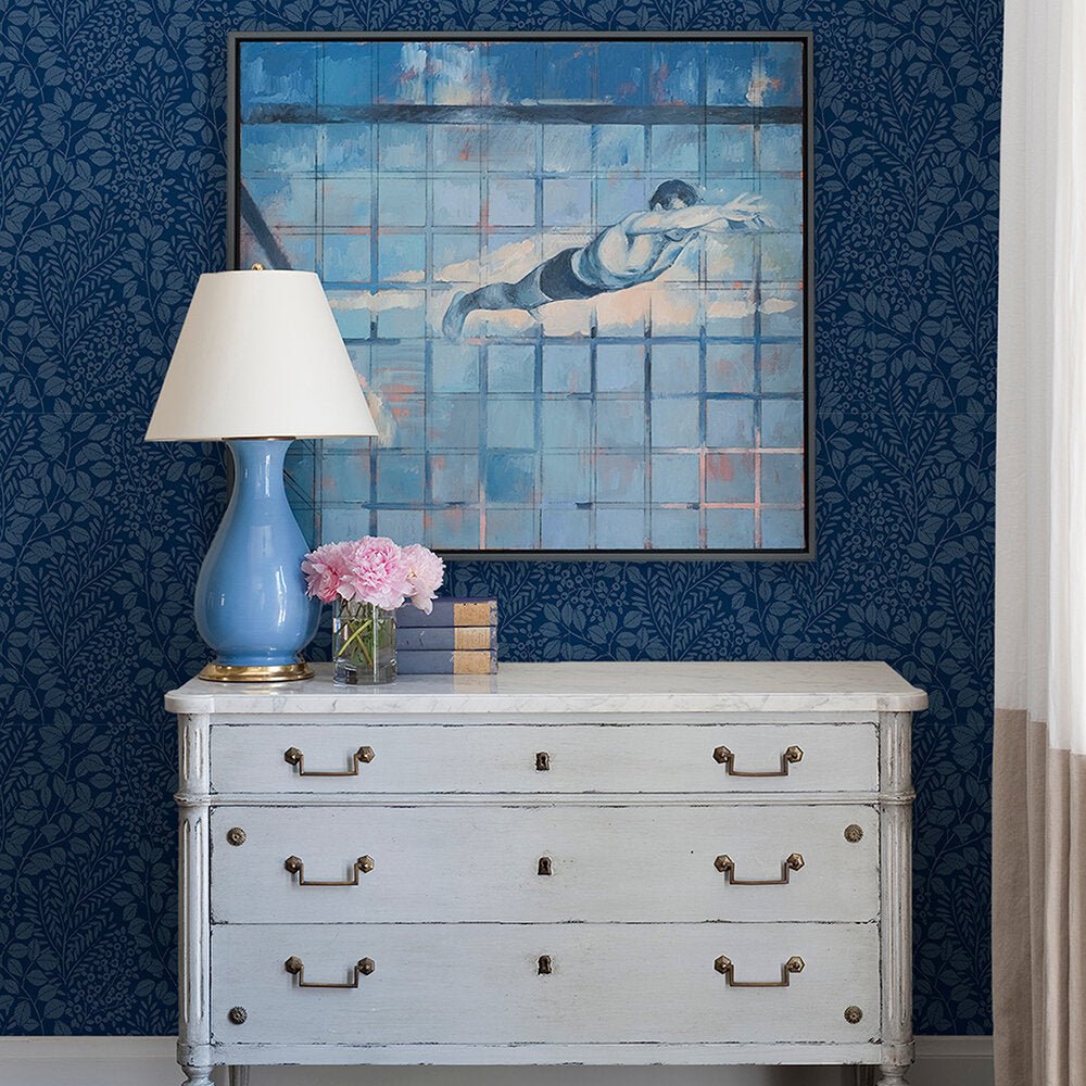 Elin Wallpaper - Blue - A Street Prints - FD26517 - Premier Wallcovering