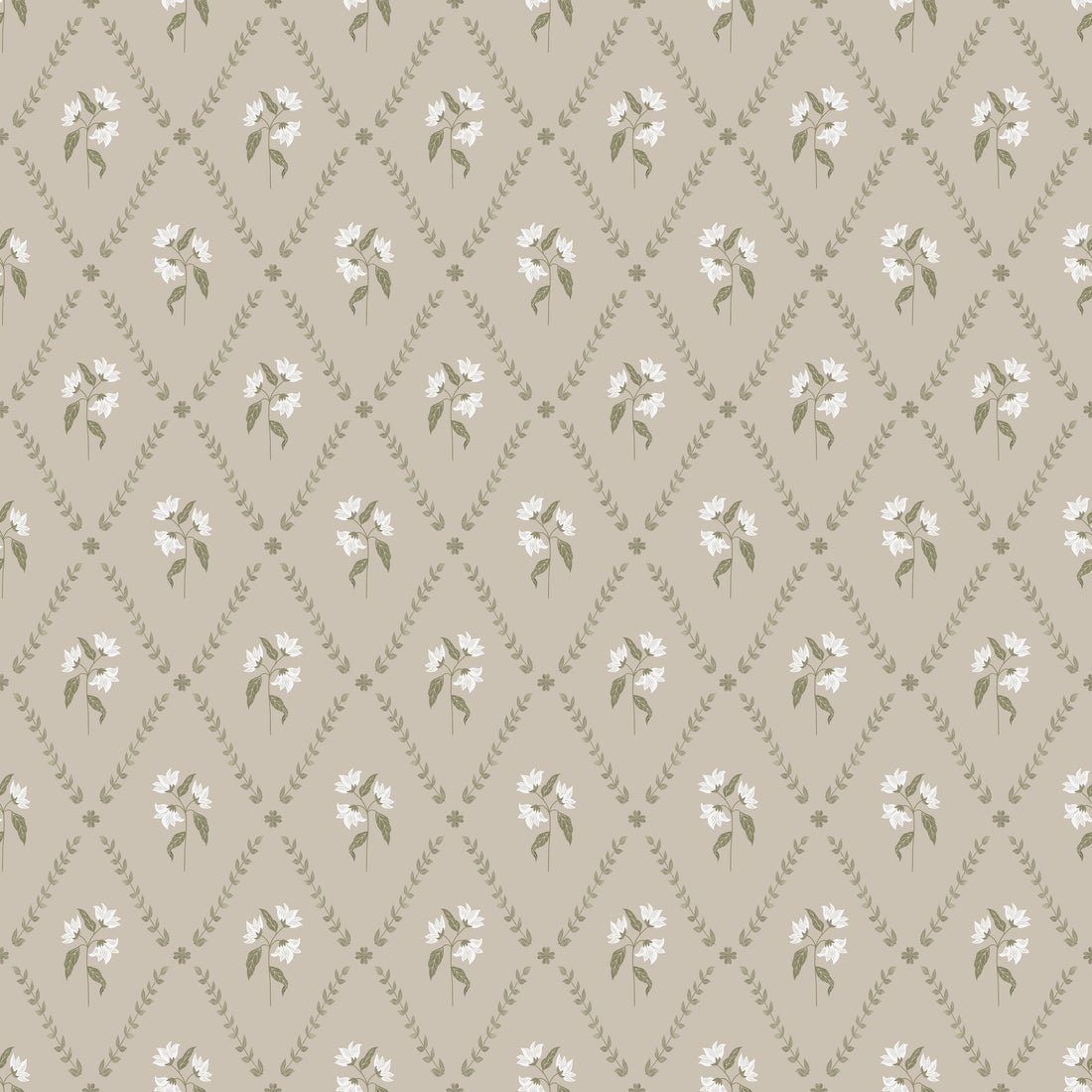 Eline Wallpaper - Earth - Summer Gray - Premier Wallcovering