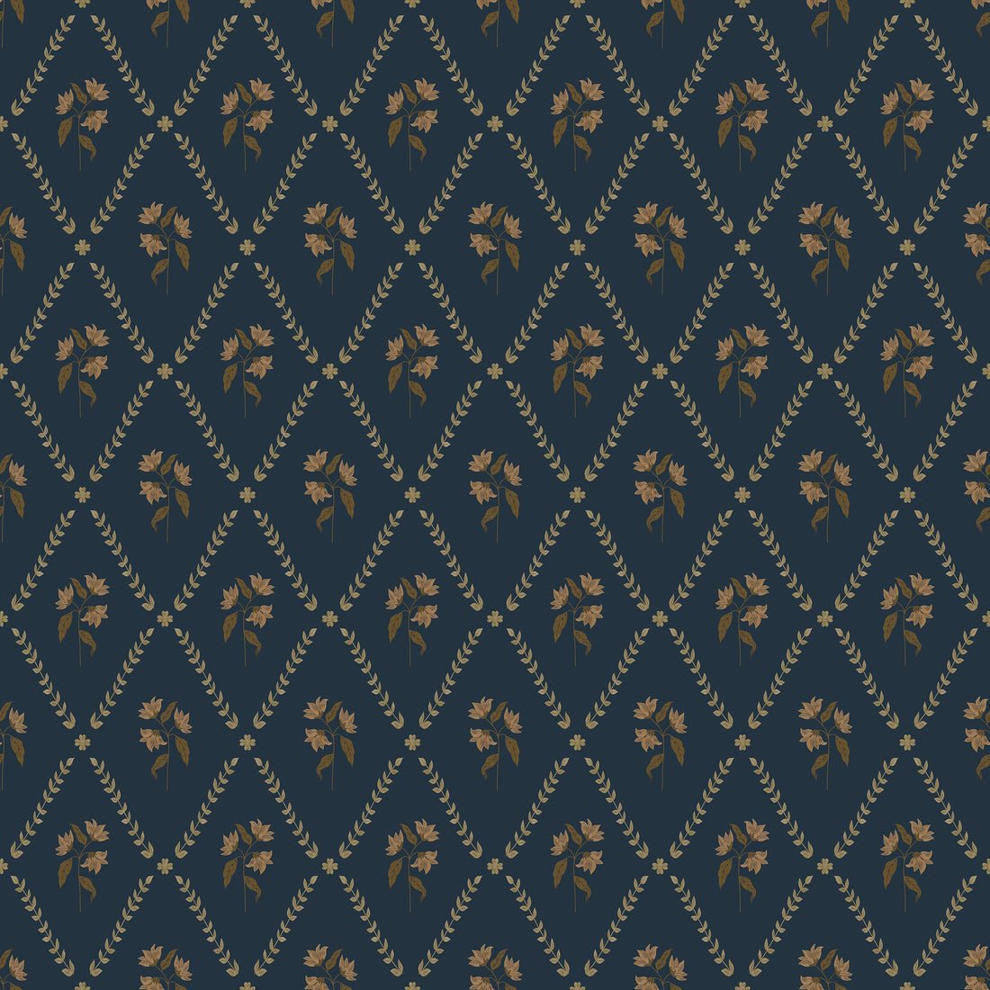 Eline Wallpaper - Blue - Summer Gray - Premier Wallcovering
