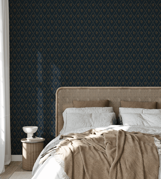 Eline Wallpaper - Blue - Summer Gray - Premier Wallcovering
