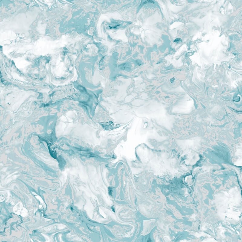 Elixir Marble Metallic Wallpaper - Teal/Silver - Muriva - 166503 - Premier Wallcovering