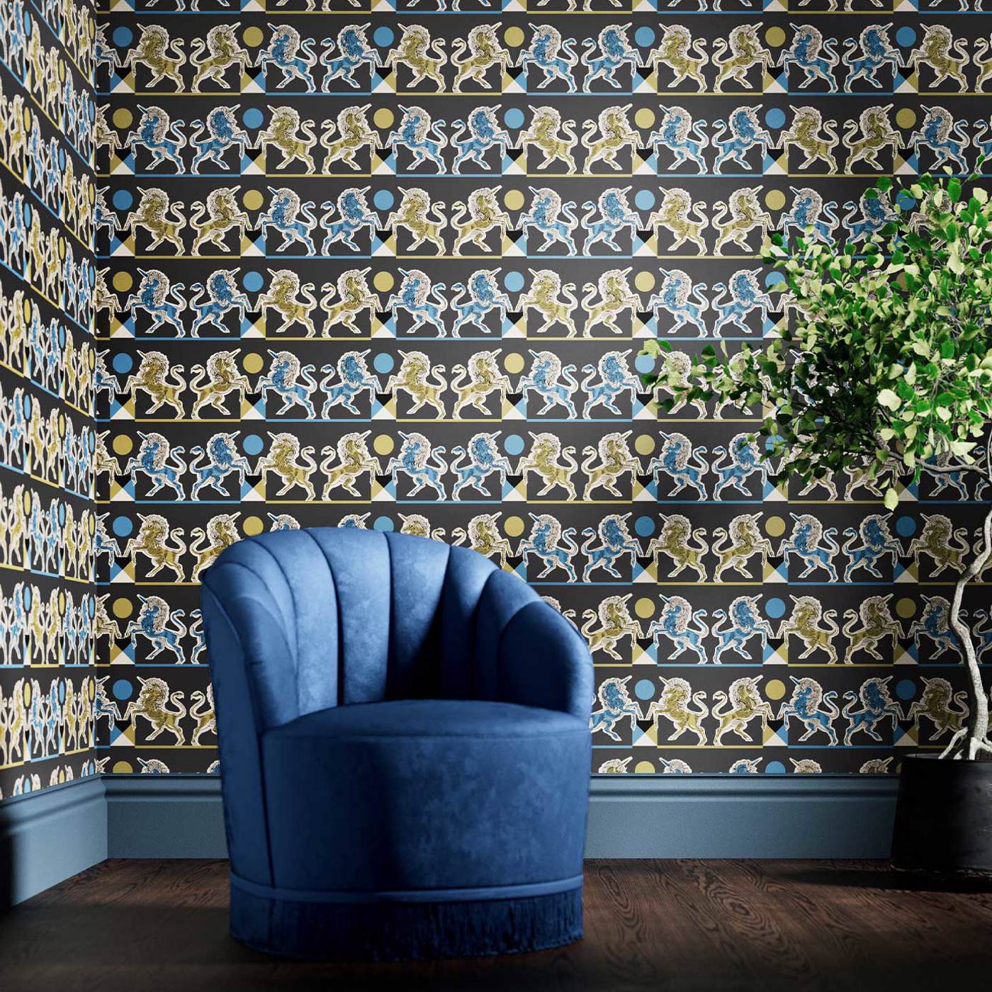Elixir of Life Wallpaper - Nightfall - 510003 - Morris & Co - Premier Wallcovering