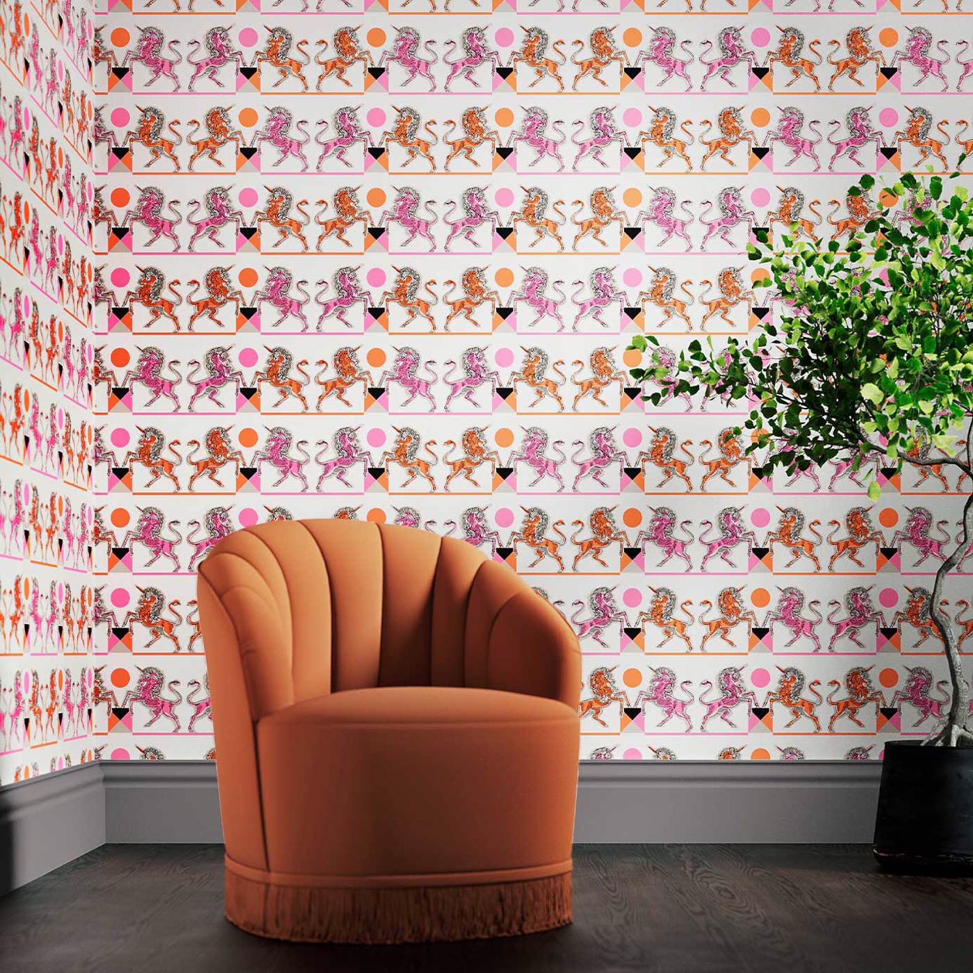 Elixir of Life Wallpaper - Sherbet - 510002 - Morris & Co - Premier Wallcovering