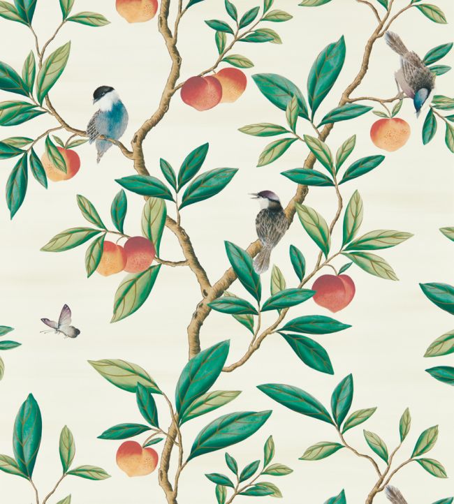 Ella Wallpaper - Fig Blossom/Fig Leaf/ Nectarine - HDHW112906 - Harlequin - Premier Wallcovering