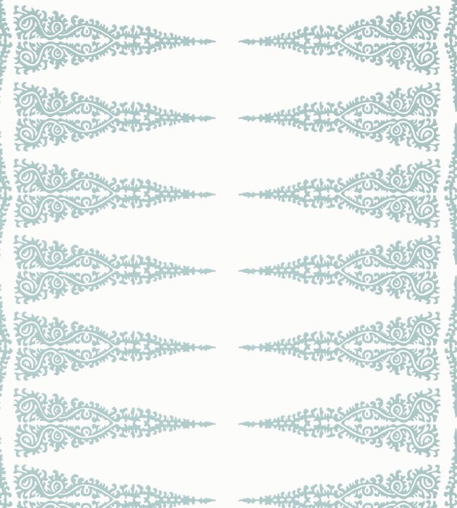 Ellery Stripe Wallpaper - Robin's Egg on White - AT24544 - Anna French - Premier Wallcovering