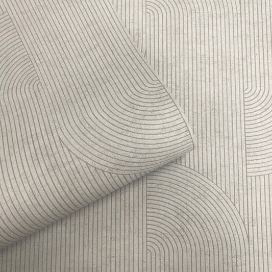 Ellipse Geometric Wallpaper - Taupe - Muriva - 197101 - Premier Wallcovering