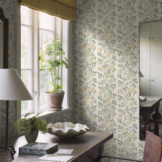 Elsa Wallpaper - Yellow - Boråstapeter - 6957 - Premier Wallcovering