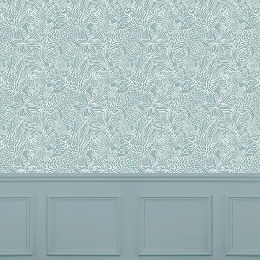 Elstow Wallpaper - Duck Egg - Voyage Maison - ELSTOW/WPO/DUC - Premier Wallcovering