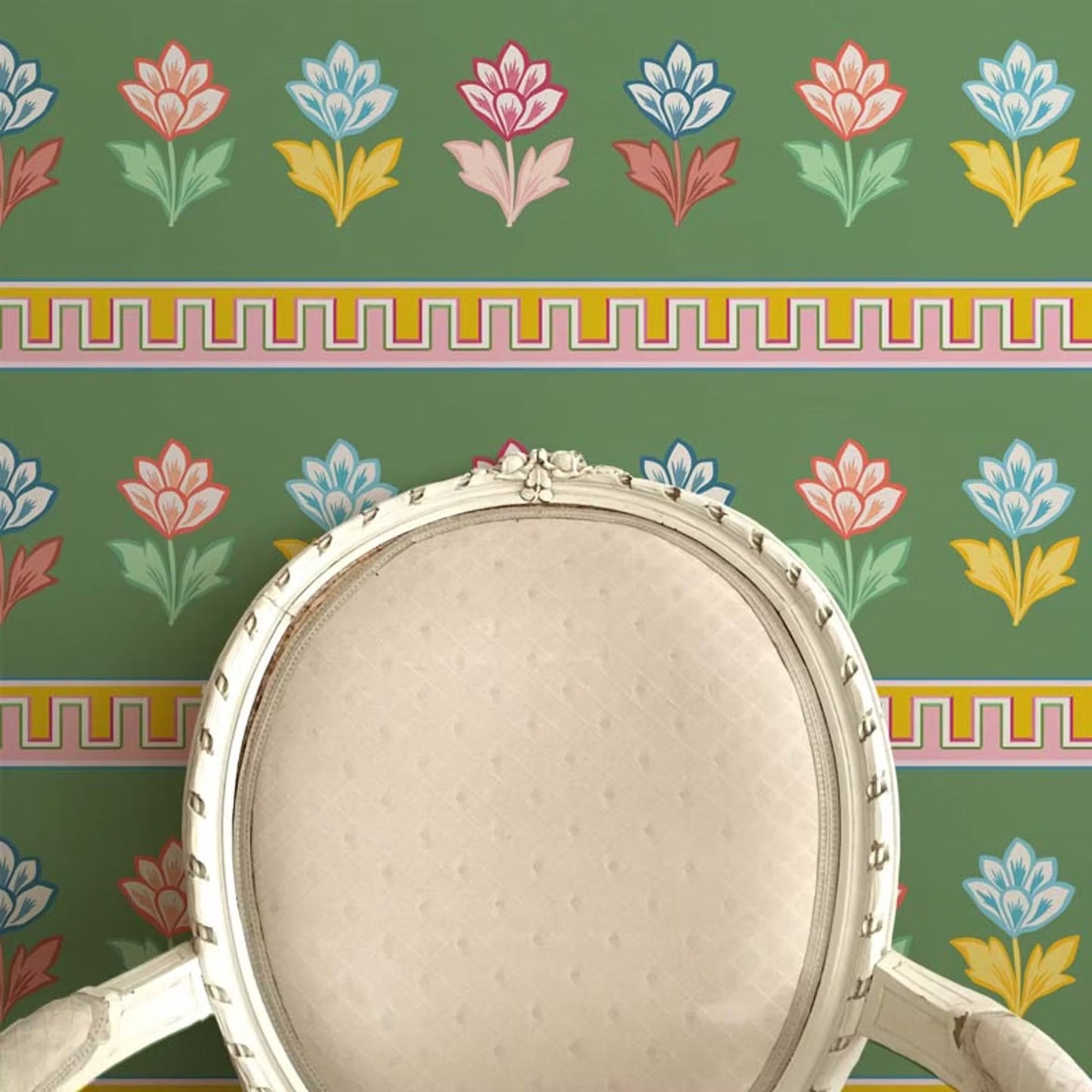 Elysium Wallpaper - Green - Ottoline - W/ELY/101/2 - Premier Wallcovering