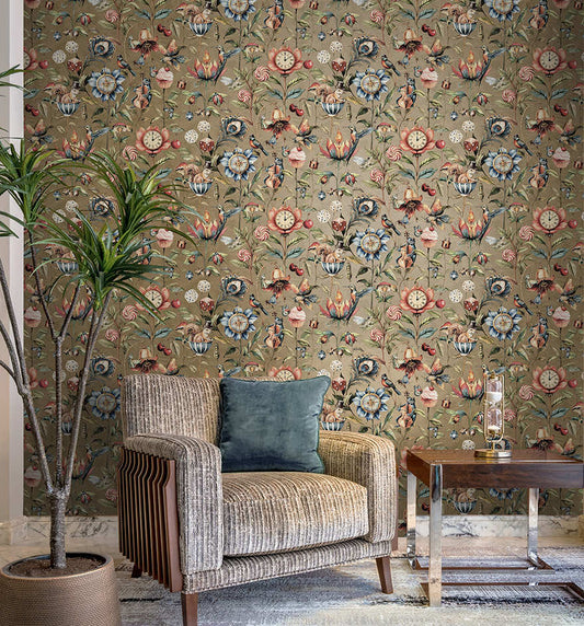 Elysium Wallpaper - Gold - Holden Décor - 91940 - Premier Wallcovering