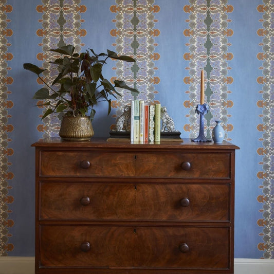 Emania Stripe Wallpaper - House of Hackney - 1 - WA - EMS - DI - AZU - XXX - Premier Wallcovering