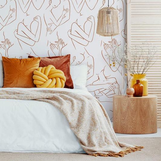 Embrace Wallpaper - Terracotta - Lust Home - LH900253 - Premier Wallcovering