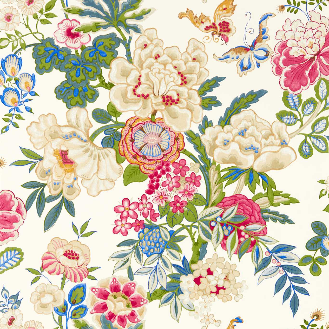 Emperor Peony Wallpaper - Lotus Pink - DWAW217121 - Sanderson - Premier Wallcovering
