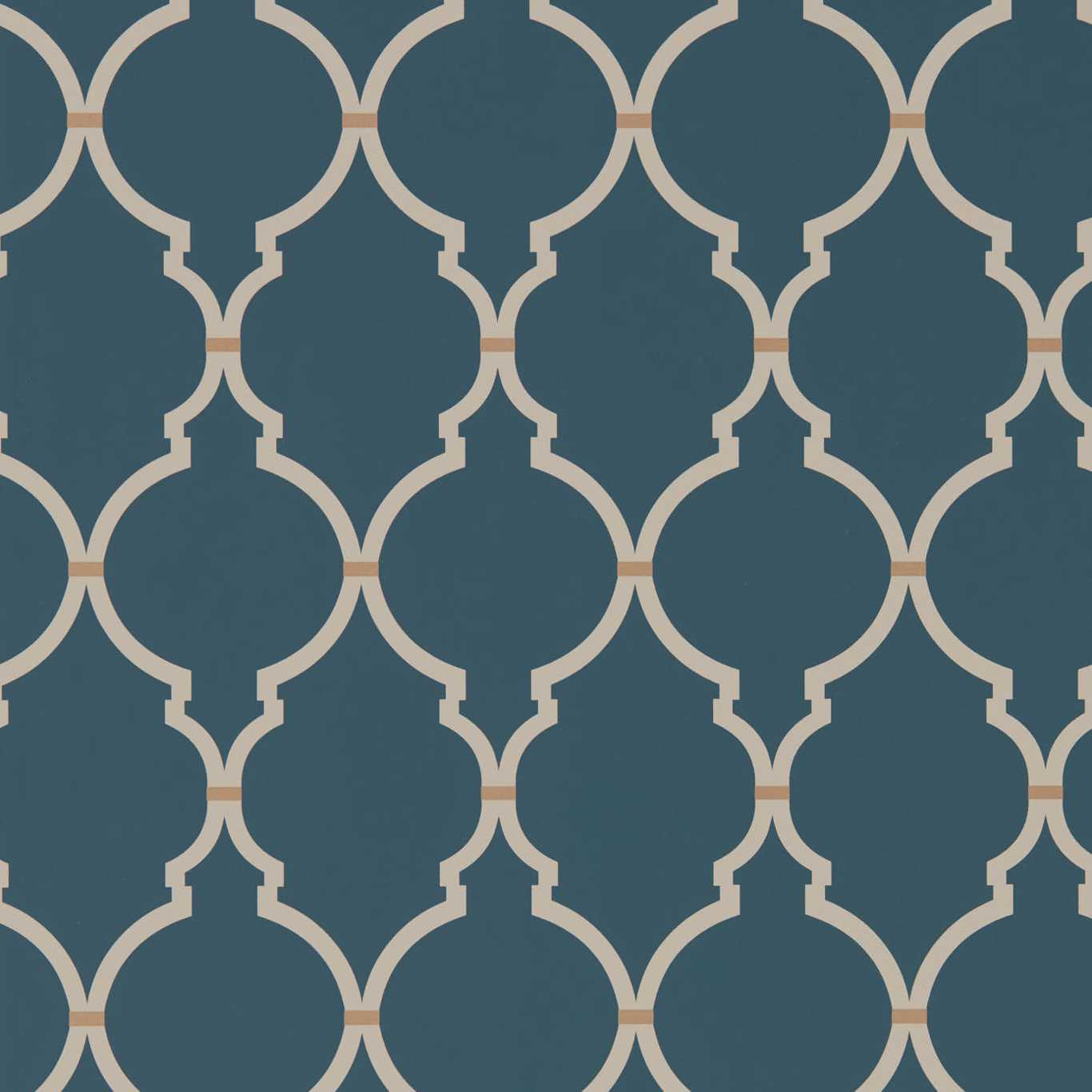 Empire Trellis Wallpaper - Indigo/Linen - DART216338 - Sanderson - Premier Wallcovering