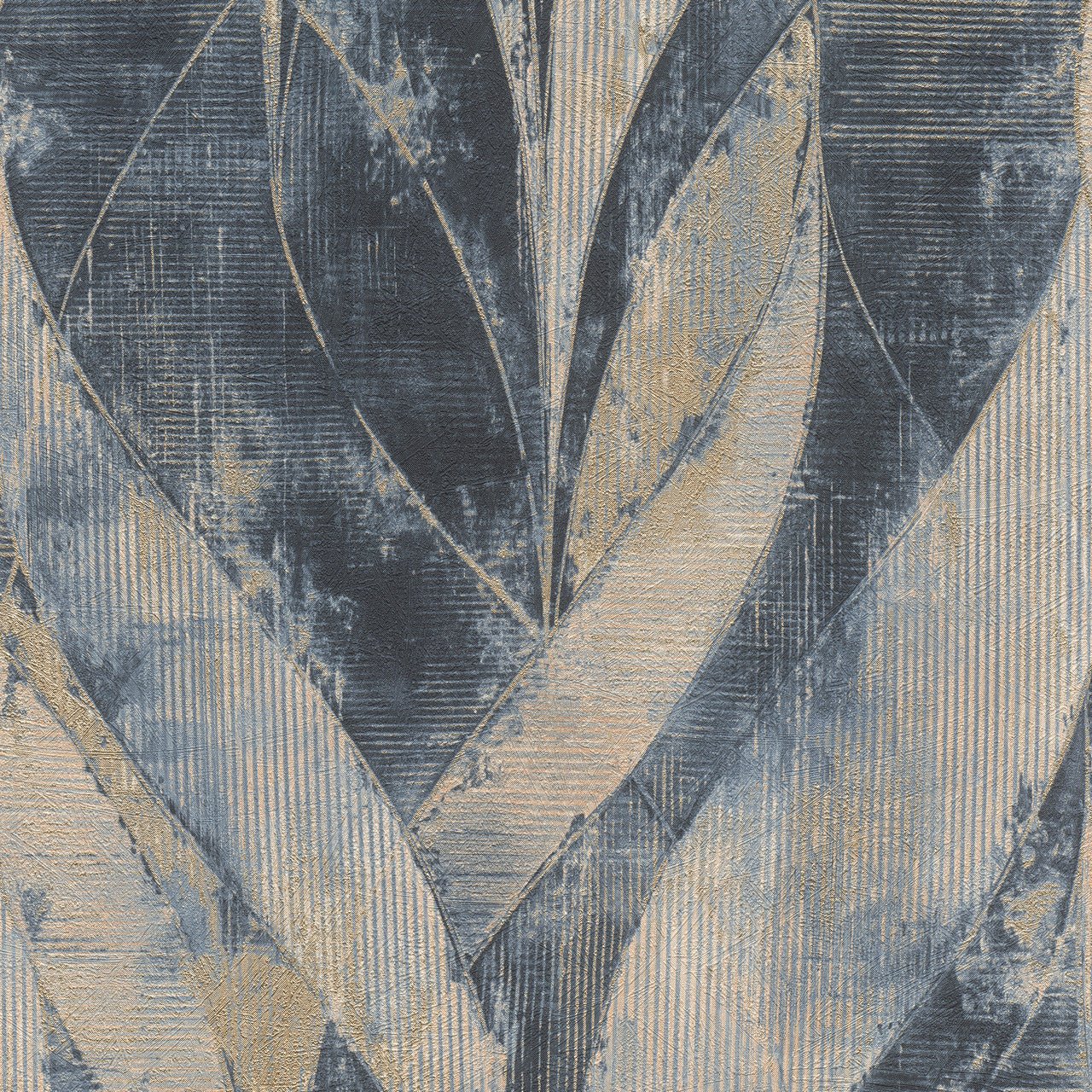 Emporium III Wallpaper - Blue/Gold - Rasch - 520064 - Premier Wallcovering