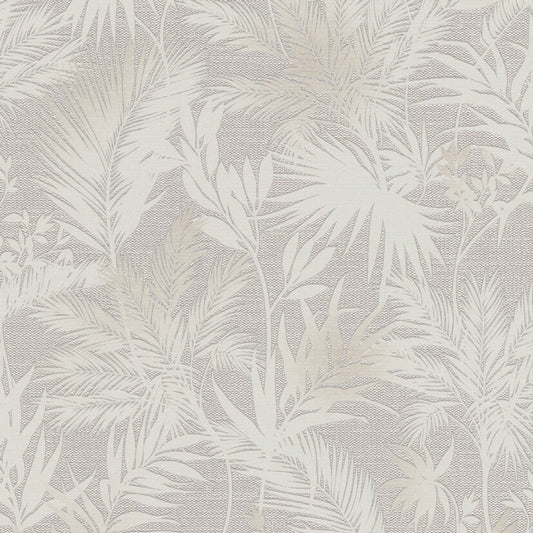 Emporium Jungle Wallpaper - Grey - Rasch - 704129 - Premier Wallcovering
