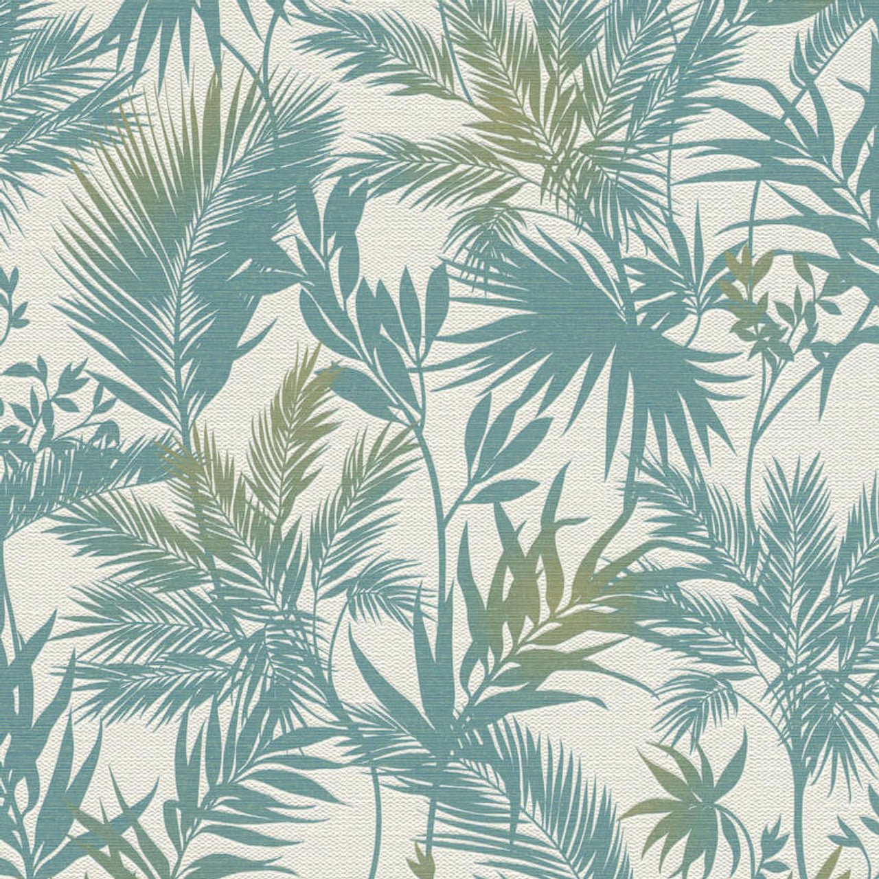 Emporium Jungle Wallpaper - Blue - Rasch - 704112 - Premier Wallcovering