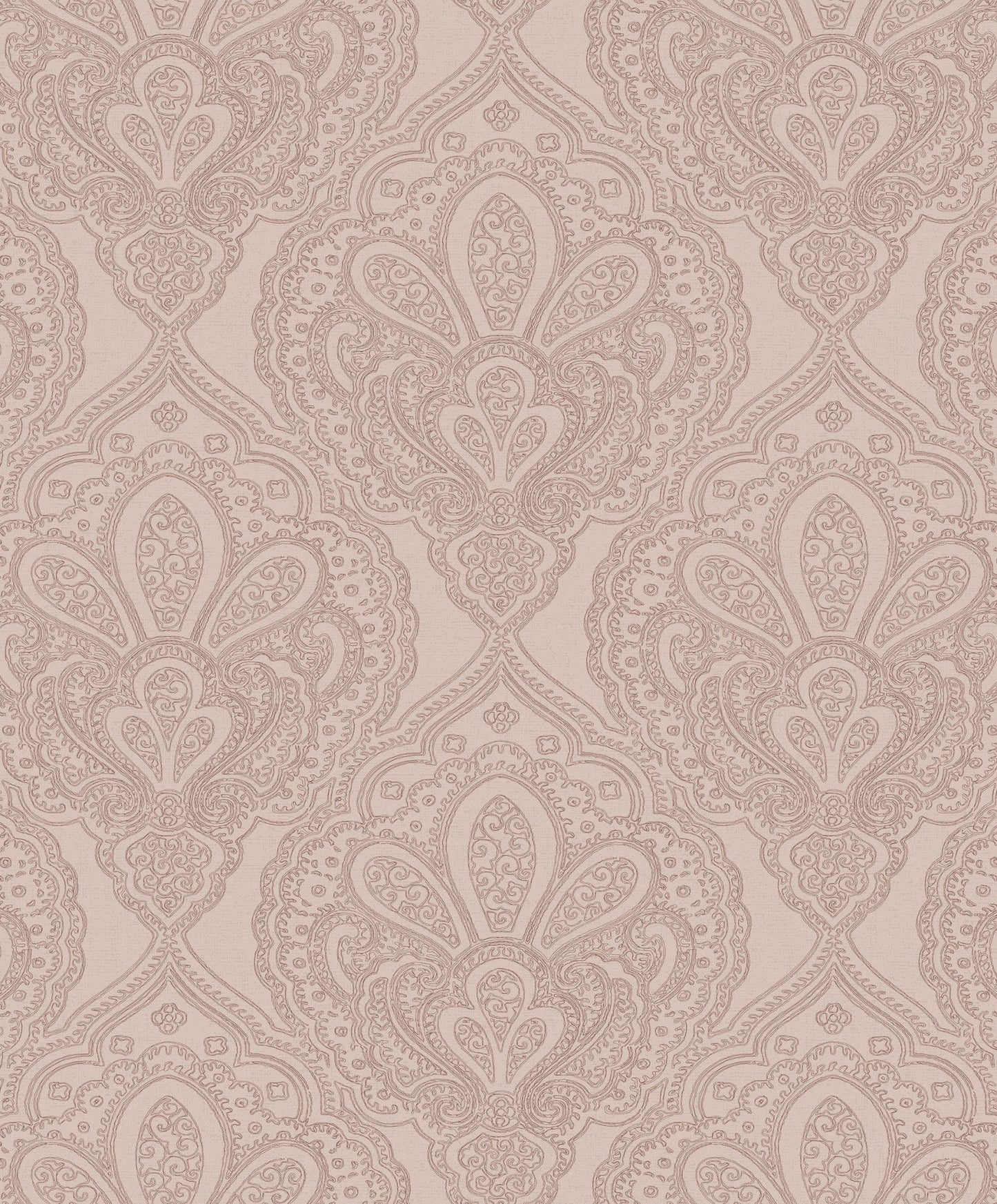 Emporium Mehndi Damask Wallpaper - Pink / Rose Gold - Galerie - DWP0247 - 04 - Premier Wallcovering