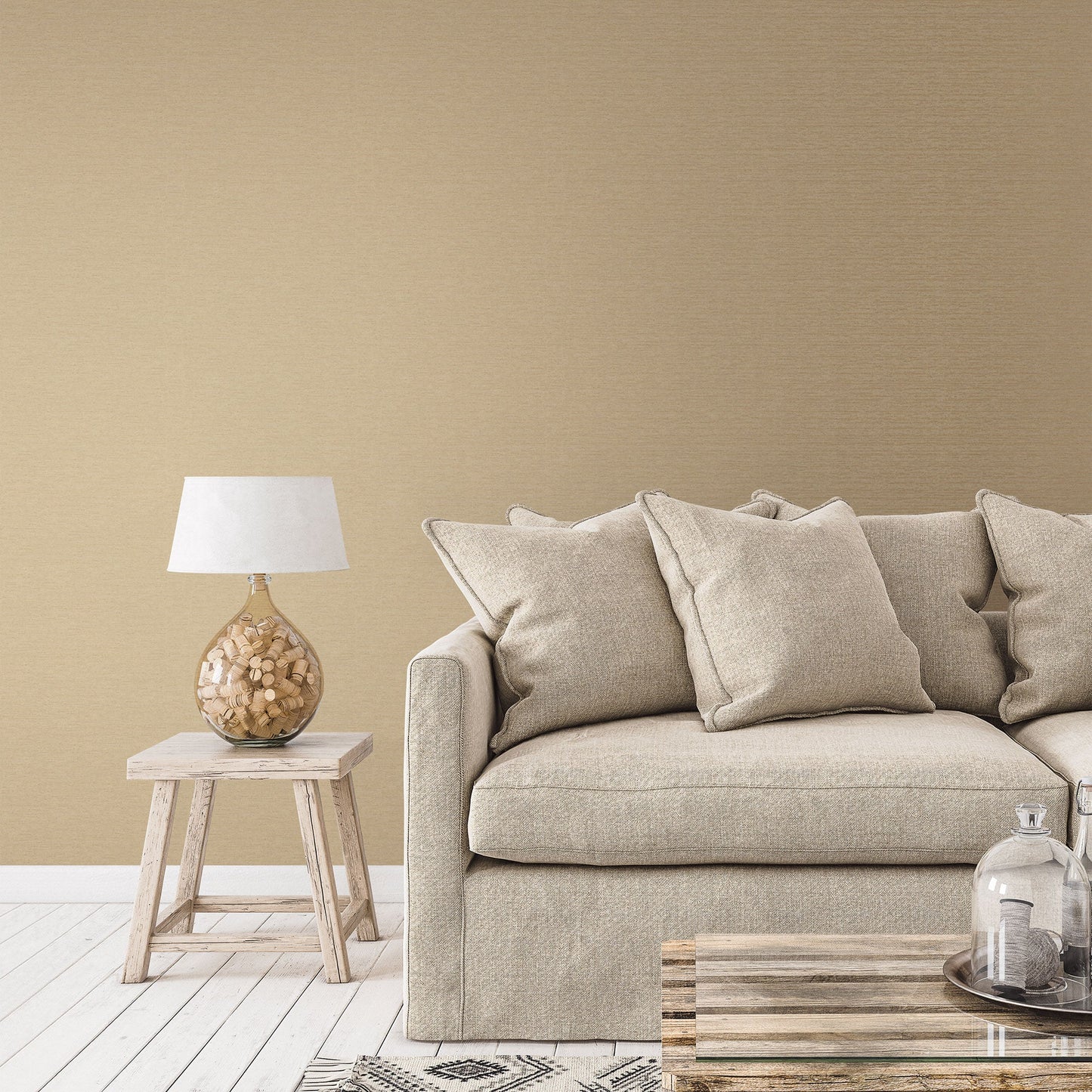 Emporium Mottled Metallic Plain Wallpaper - Deep Gold - Galerie - DWP0233 - 06 - Premier Wallcovering