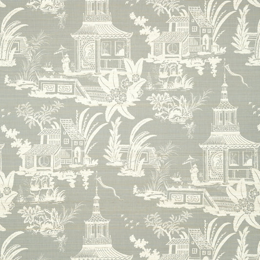 Empress Court Wallpaper - Grey - Thibaut - T13652 - Premier Wallcovering